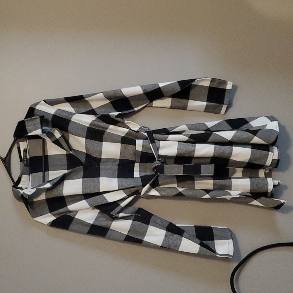 Black and white plaid dress